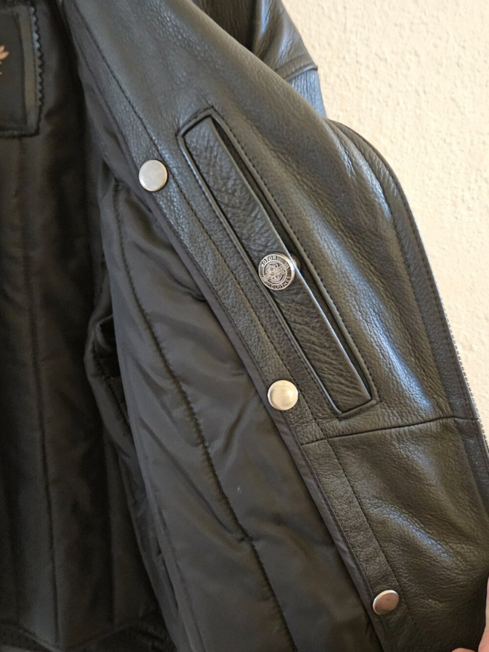 Vintage Harley Davidson Leather Jacket Vented Nevada Removable Liner M {#916-1} - Picture 15 of 16